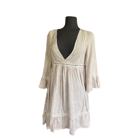 OLIVACEOUS - If Only Khaki Leopard Print Swing Dress - Picture 2 of 5